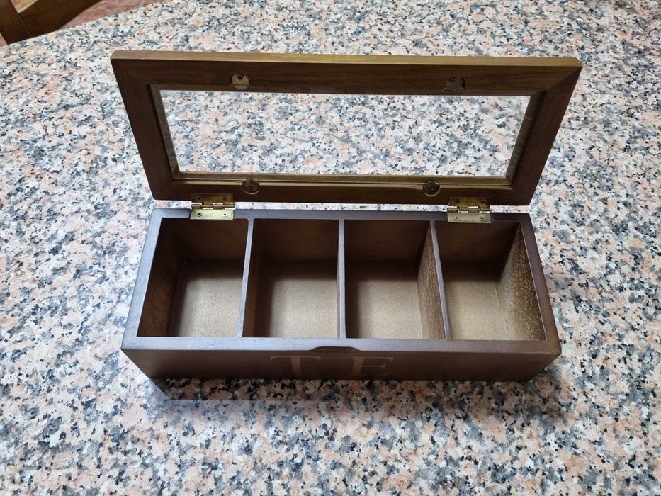 Caixa de chá em madeira