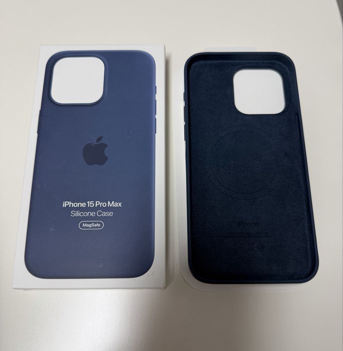 Capa Silicone para iPhone 15 Pro Max MagSafe - Azul Trovoada