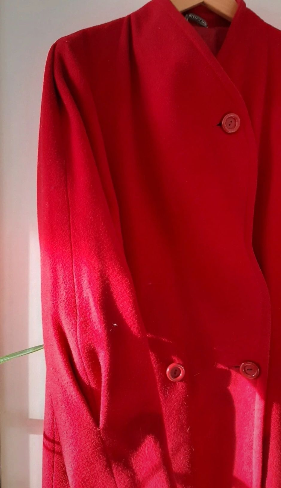 Wełniany płaszcz M czerwony Gransmoor