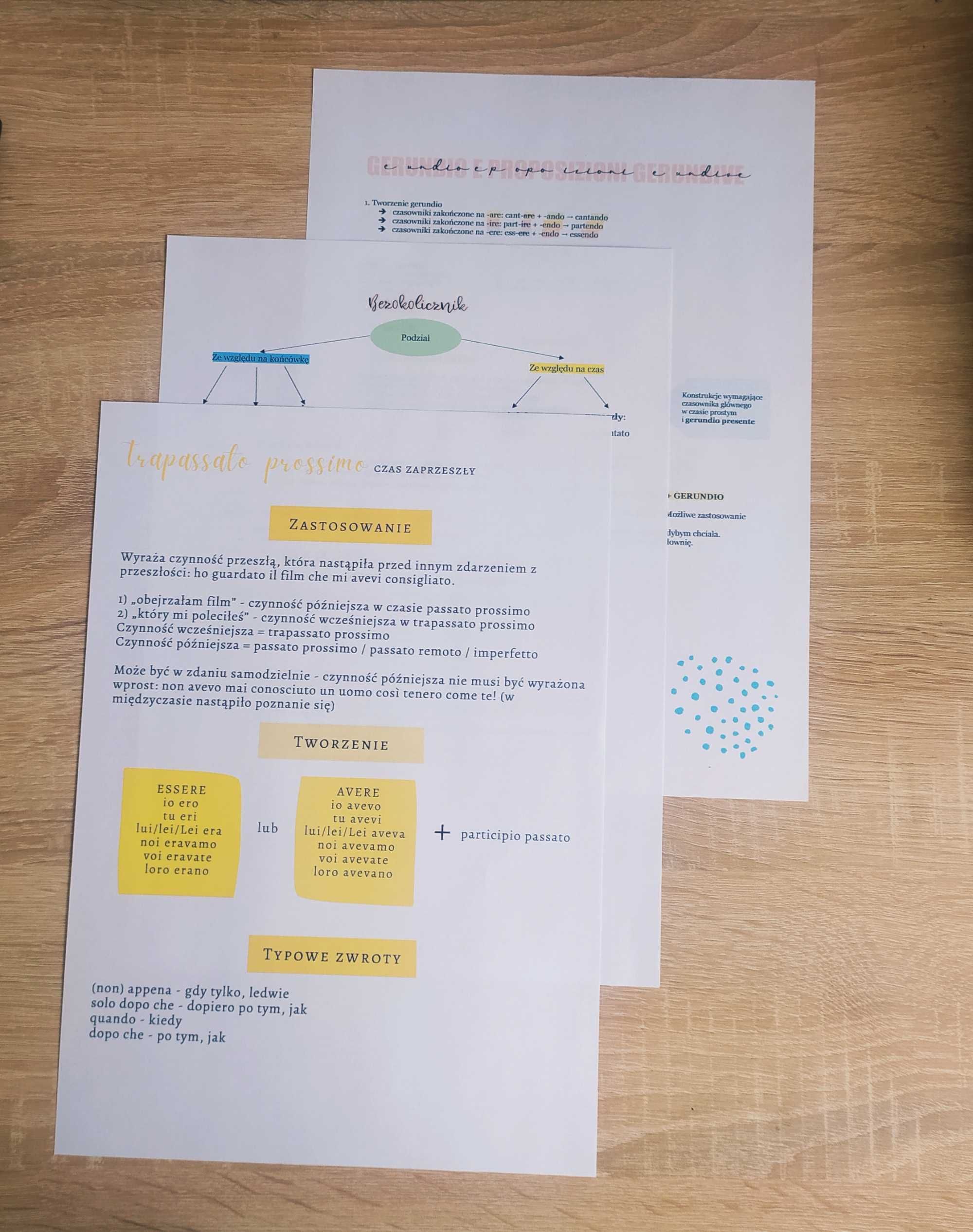 NOTATKI Matura Studia język włoski