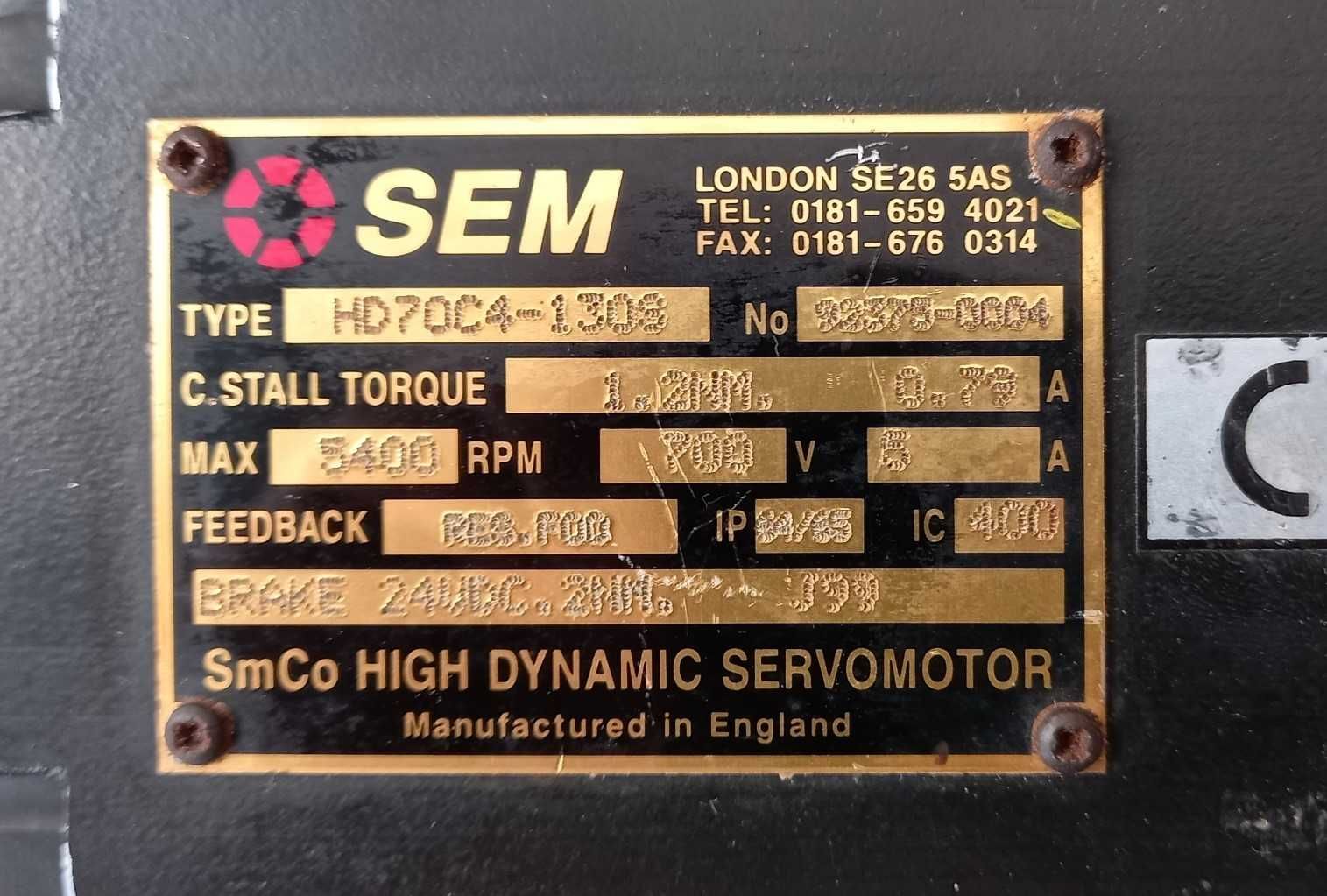 silnik serwo SEM, servomotor HD70C4-130S