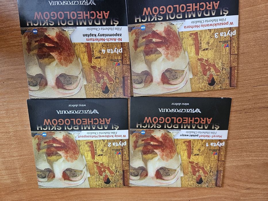 Śladami Polskich Archeologów-, komplet czterech płyt