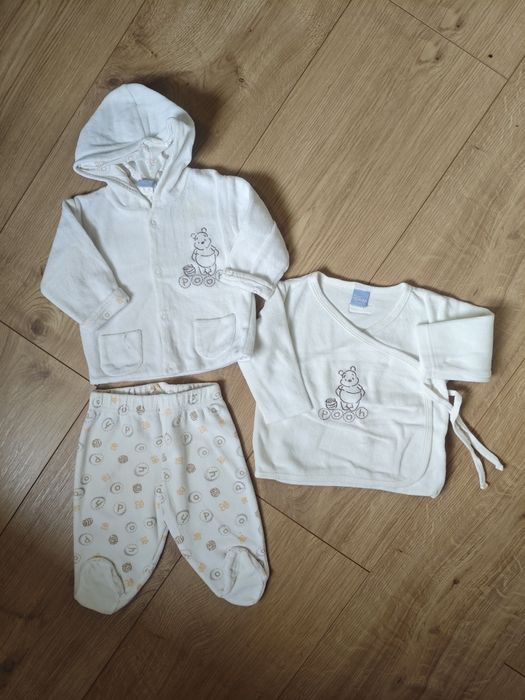 Paczka ubranek dla noworodka dla chłopczyka spodnie body rozmiar 56-62