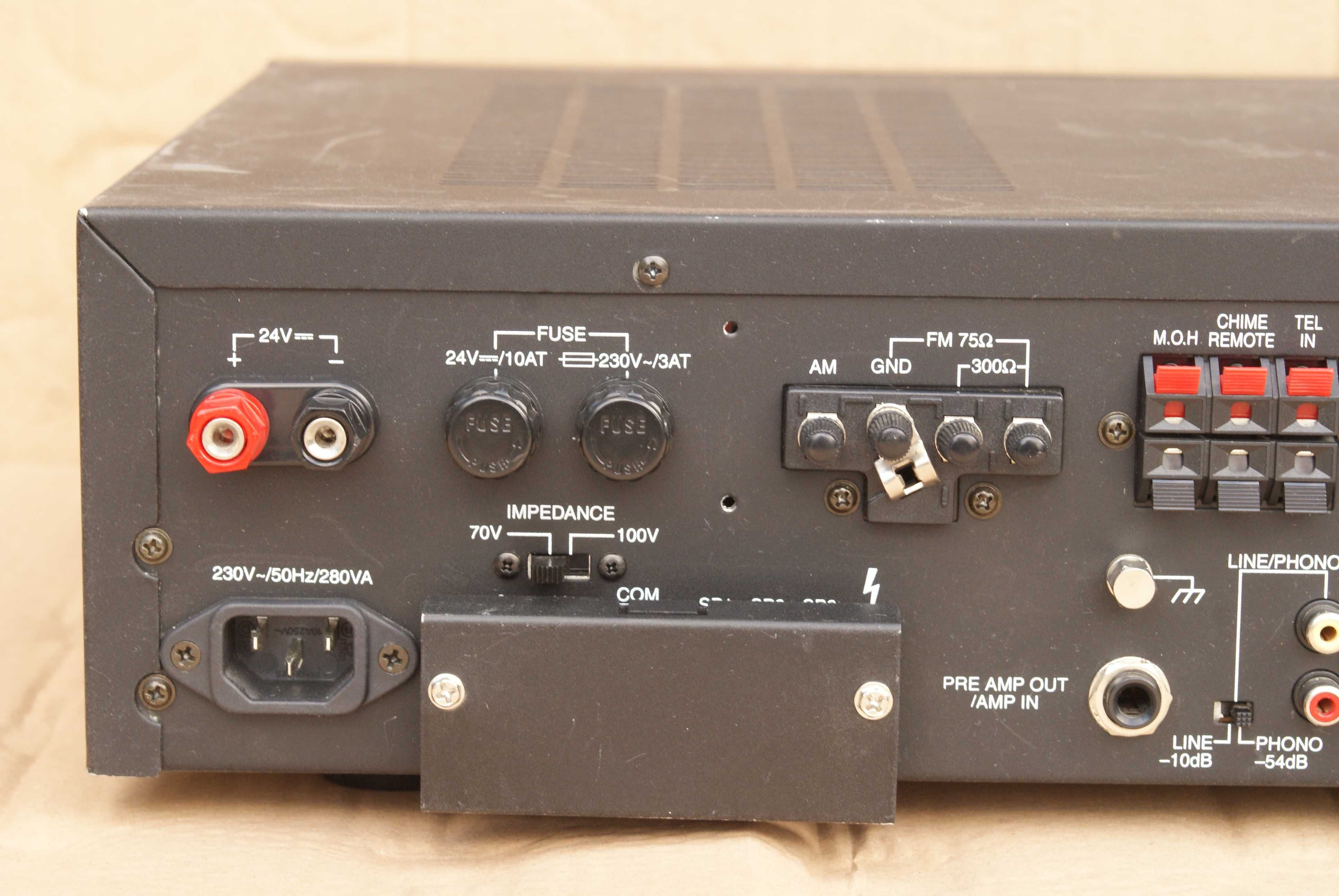 Wzmacniacz MONOCAR PA-1200 / 120W RMS / 4-strefowy wz. miksujący PA