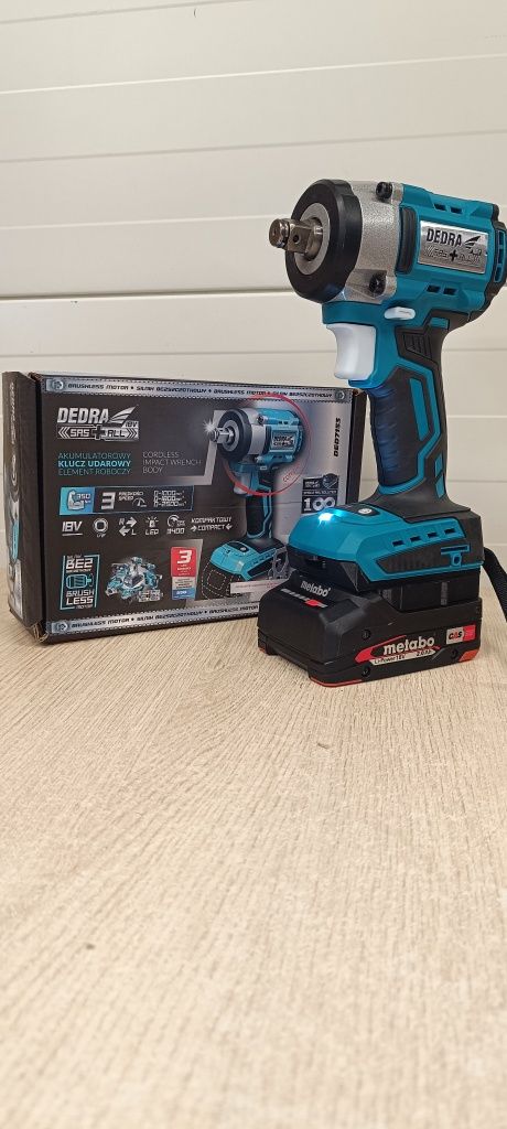 Klucz udarowy Dedra 18V 350NM adapter Hikoki Metabo Milwaukee Bosch