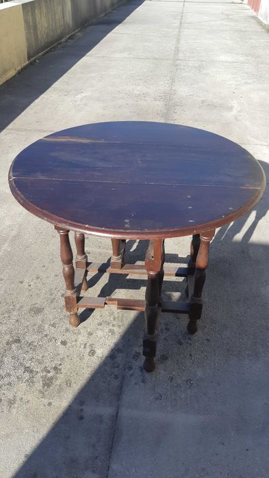 Mesa antiga de encartar madeira maciça