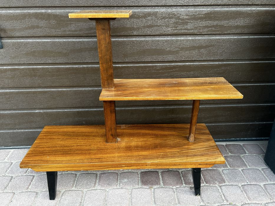 Kwietnik, stolik, lakierowany, prl