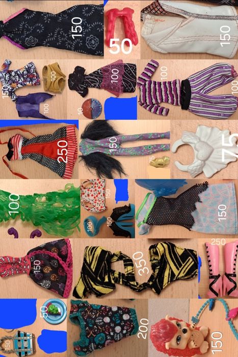 Аксесуары для кукол монстр хай, Monster High, обувь,одежда,серьги