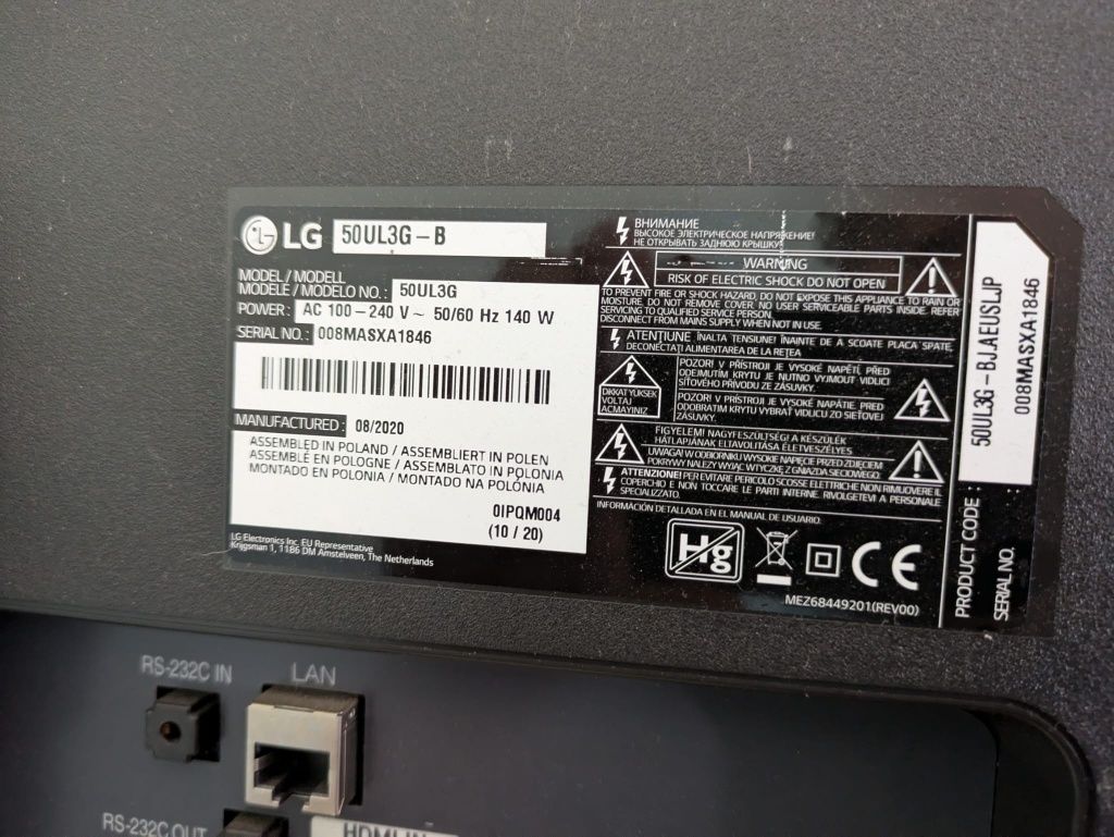 Monitor telewizor LG 50 50UL3G-B