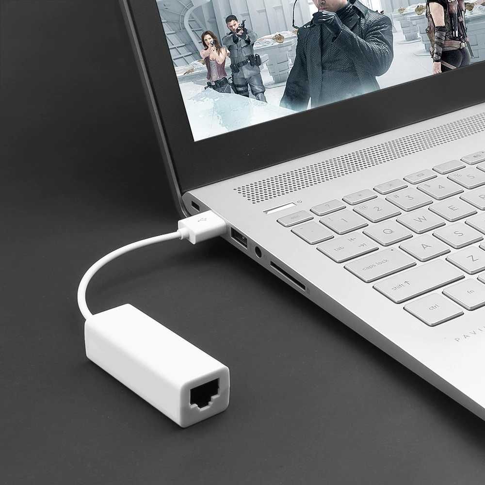 Адаптер USB 2.0 - LAN RJ45 Внешний сетевой адаптер до 100Мбс