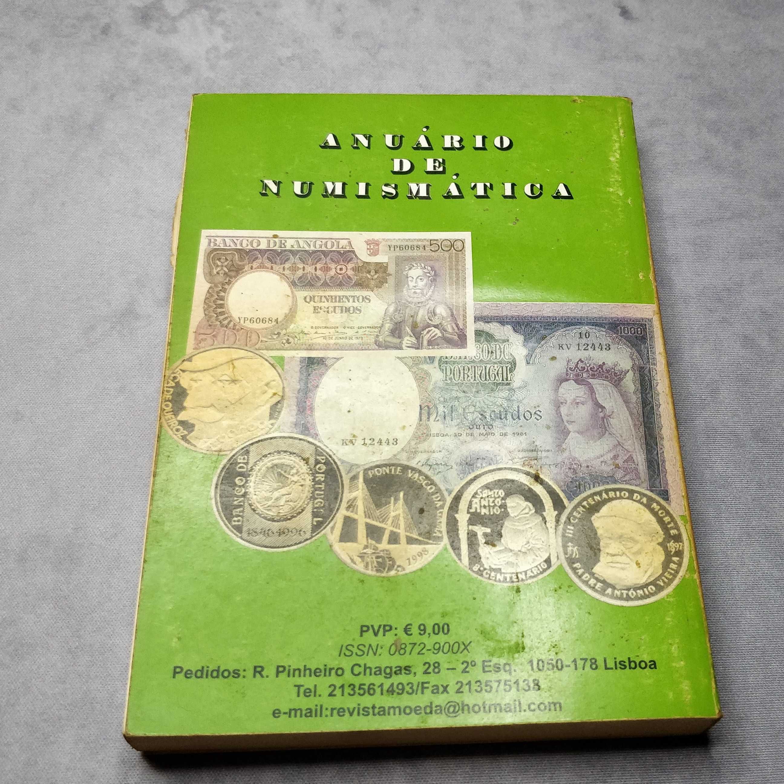 Numismática e Notafilia 1998 e Anuários de Numismática 2004-08