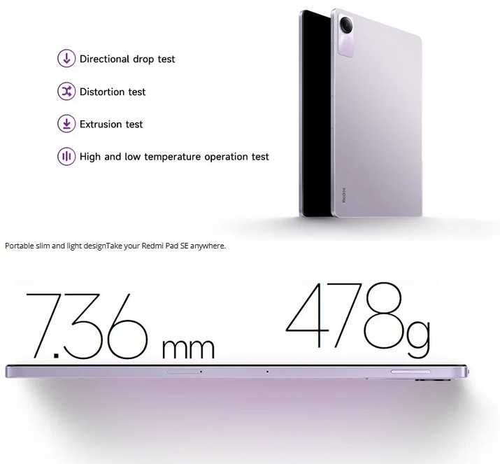 Планшет Xiaomi Redmi Pad SE 8/256Gb, Global 90Hz Snap 680 8000mA