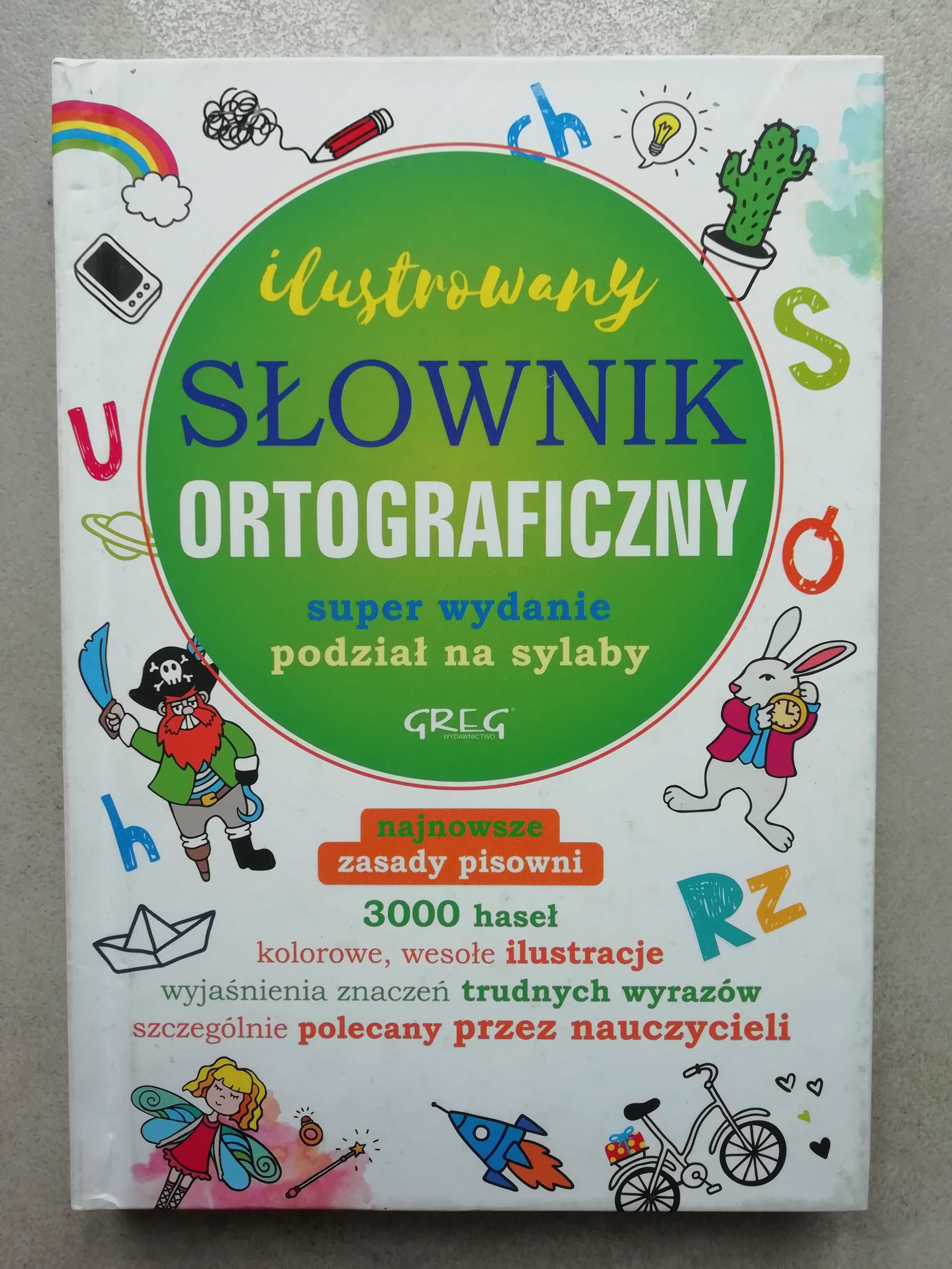 Słownik ortograficzny, ilustrowany.