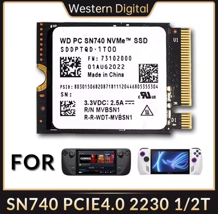 ‼️WD SN740 1TB, 2ТВ. M.2 SSD 2230 NVMe PCIe Gen 4x4