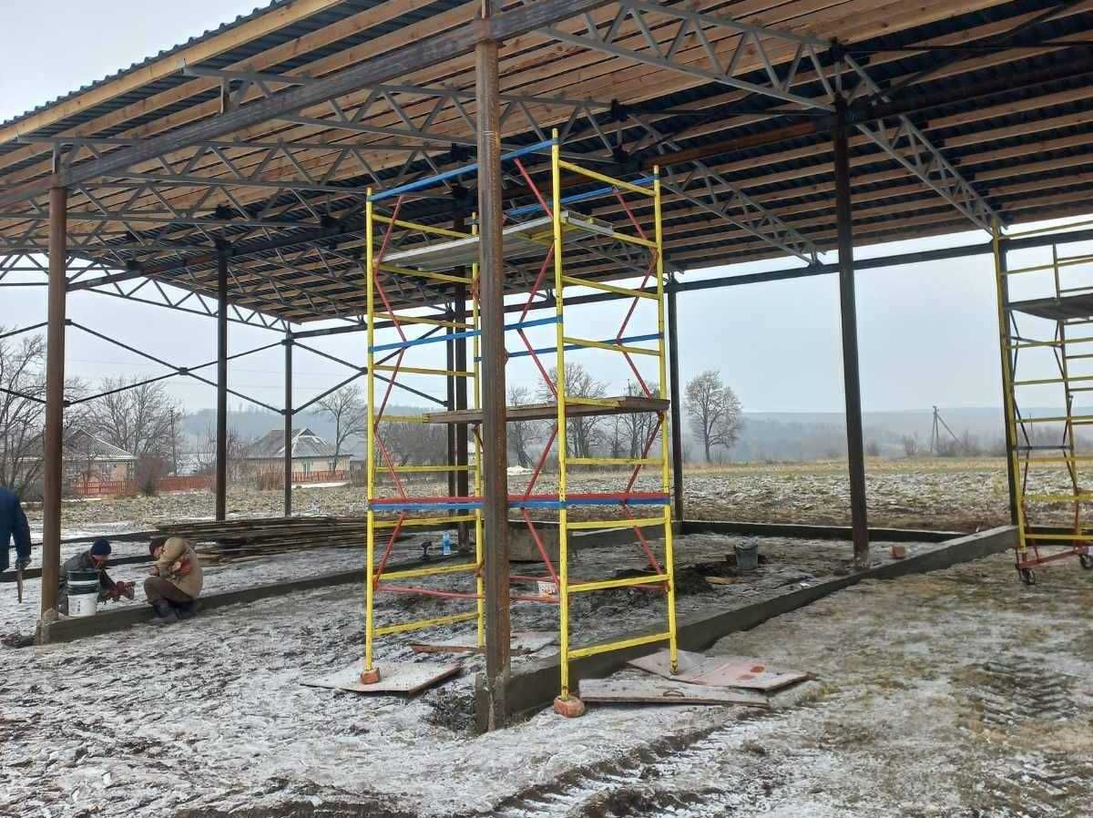 Будівництво ангарів строительство зданий метал кладка зернохранилища