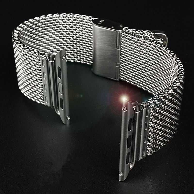 Bransoleta mesh czarna Apple watch smartwatch gratis wkrętak adaptery