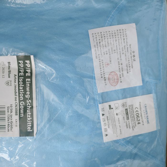 Халат одноразовий для лікарні, салону краси, ремонту