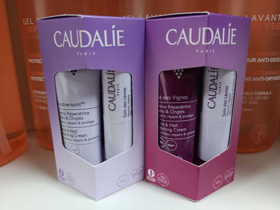 Набір Caudalie Lip & Hand Duo крем для рук бальзам для губ