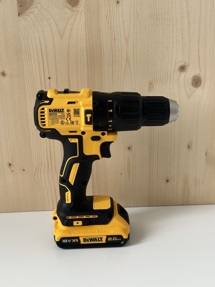 DEWALT DCD778D2T-QW літеєва акумуляторна дриль 18в з акумуляторм 2А