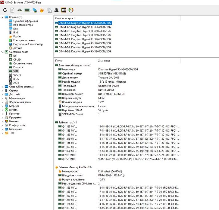 пам'ять DDR4 32GB (2x16) або 128GB 2666MHz CL16 HyperX FURY. Trade-IN
