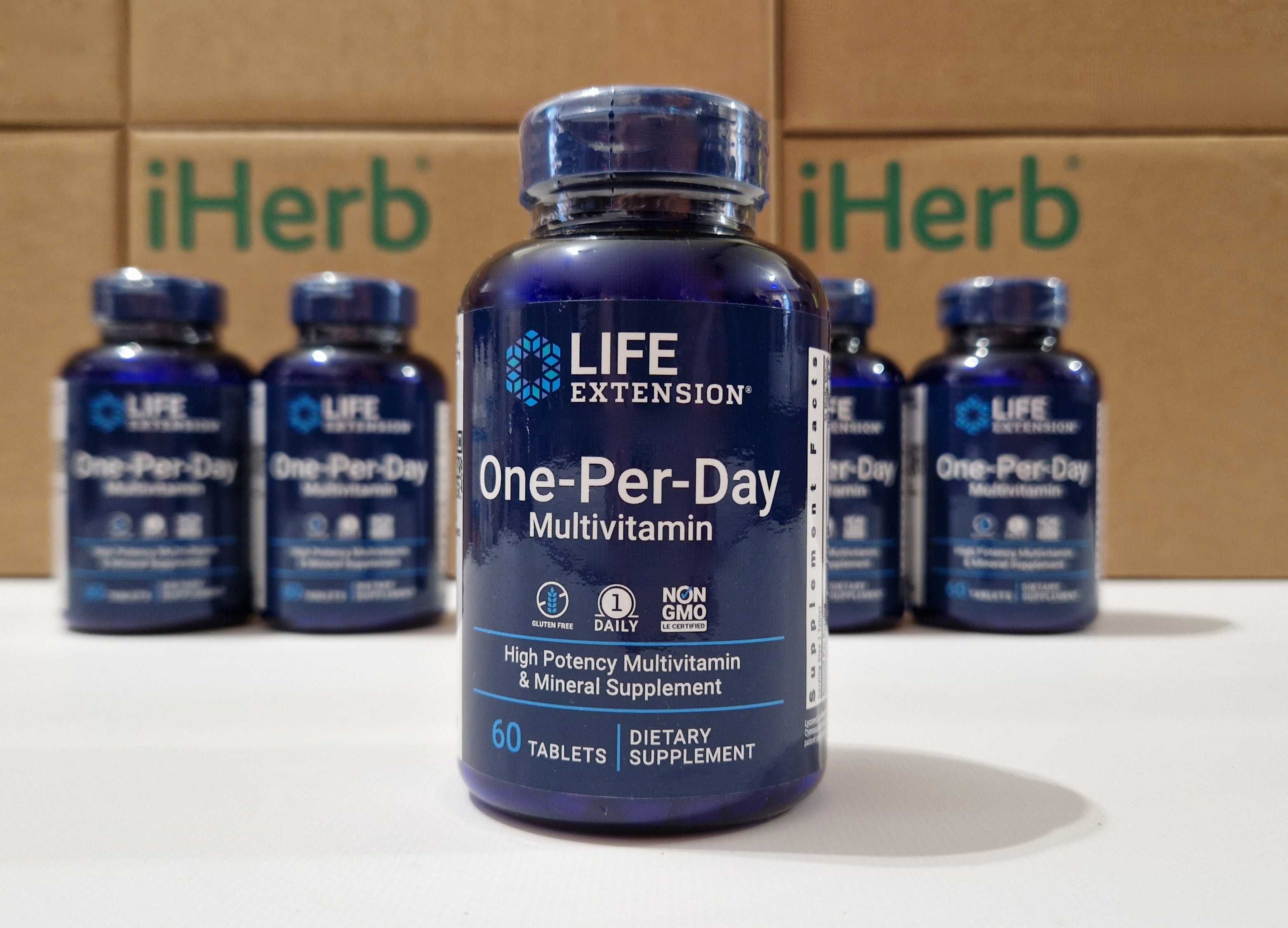 Мультивитамины для взрослых, Life Extension, One-Per-Day, 60 таблеток