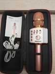 Mikrofon Karaoke Bluetooth BONOK Q37 – złoty/rose gold + etui