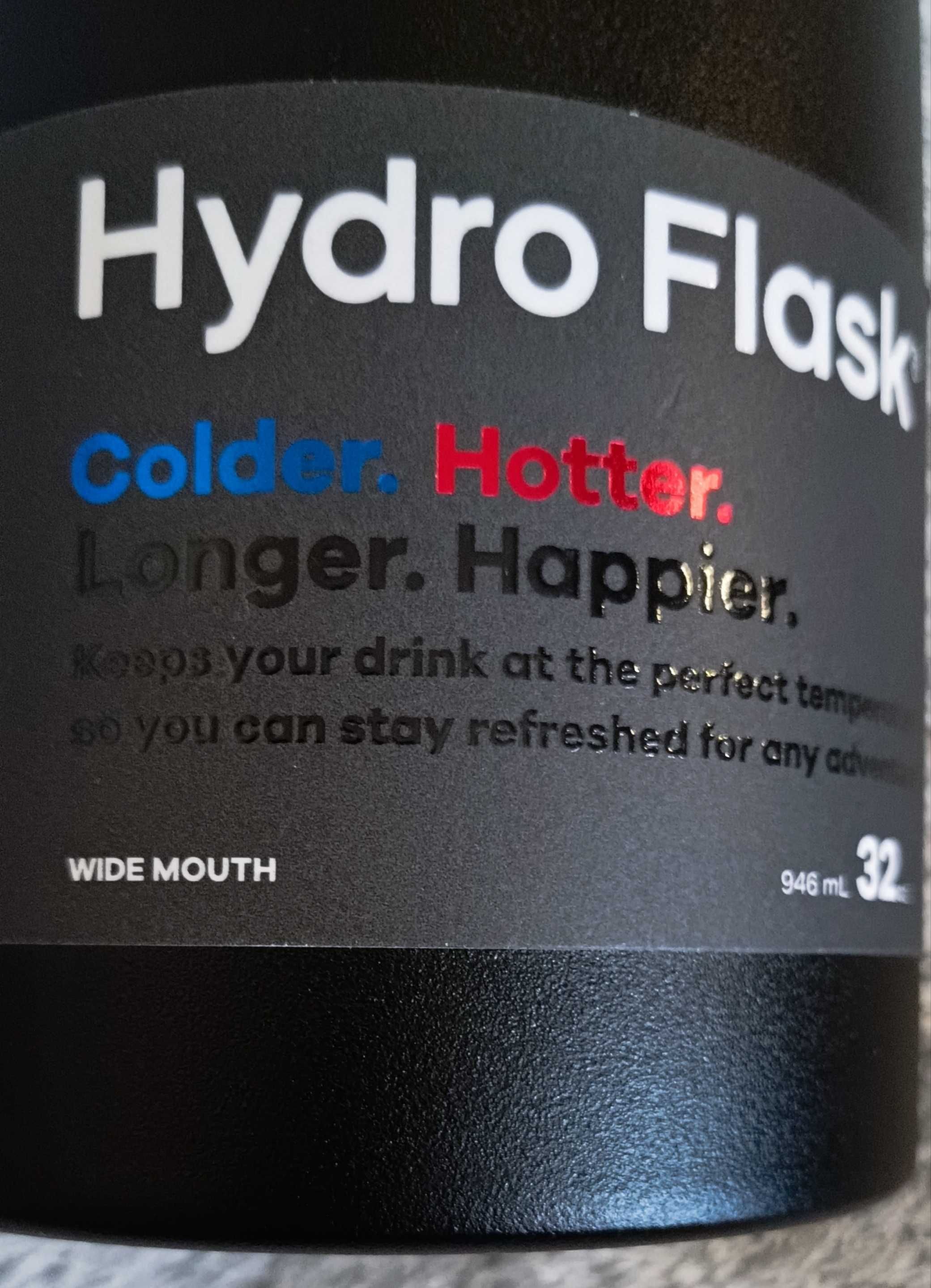 Butelka termiczna HydroFlask Wide Mouth Flex Cap 946ml black nowa