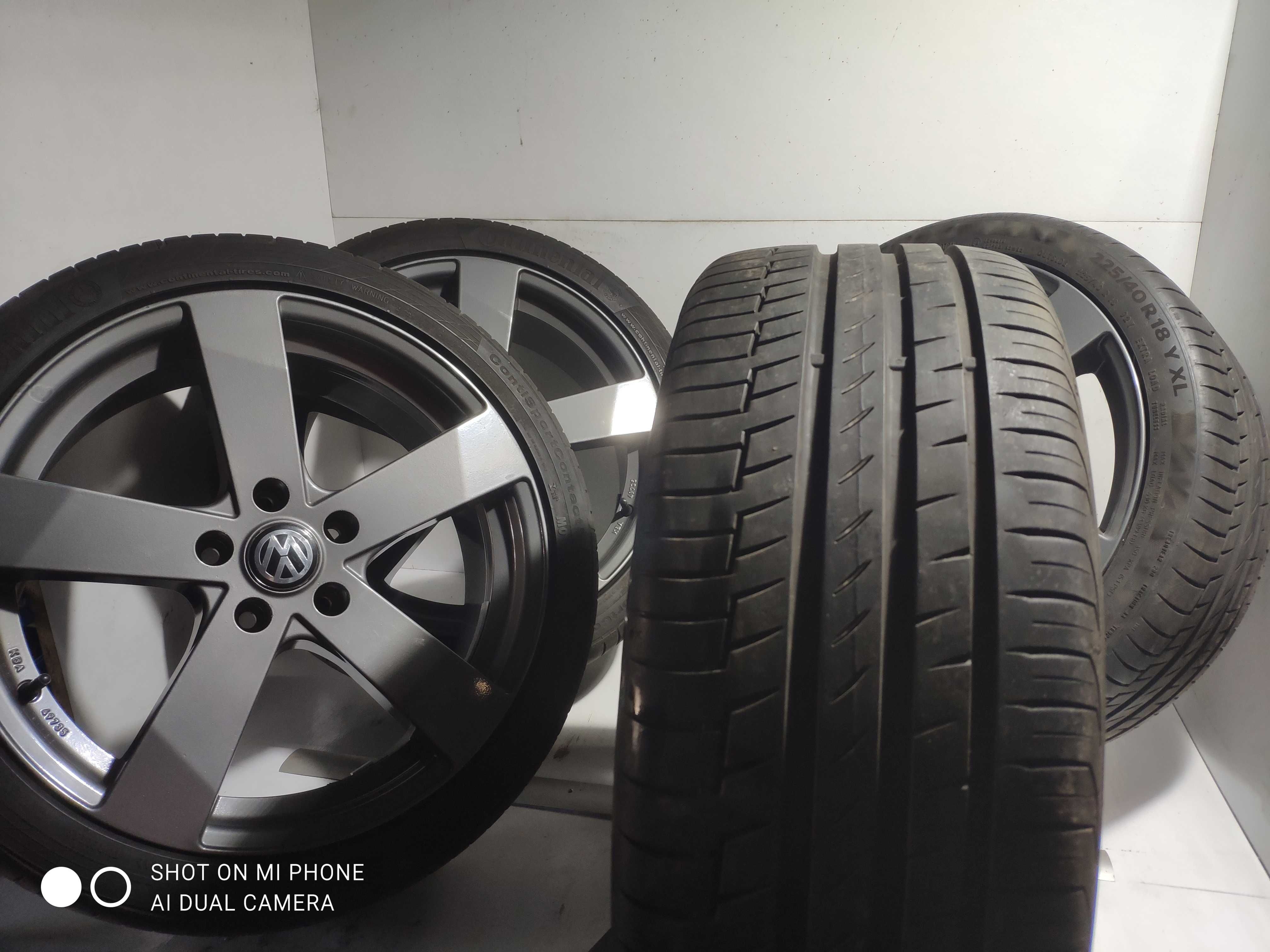 Koła opony felgi 225/40R18 CONTINENTAL 5x112 Alusy komplet 4szt lato 1