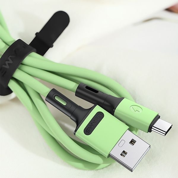 Kabel Usams U52 USB-C 2A Fast Charge 1M Biały, Szybkie Ładowanie