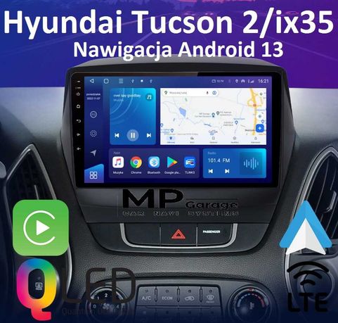 Nawigacja Hyundai Tucson 2 / ix35 Android_13 CarPlay Qled 4G