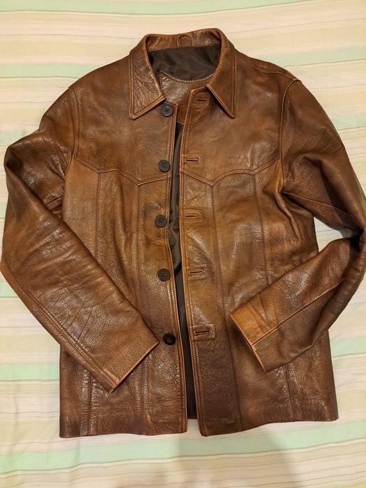 Blusão em pele genuína