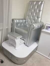 Мебель для салона трон педикюрное кресло маникюрный стол Queen