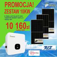 Zestaw 10 kW Panele fotowoltaiczne Panel 455W + Growatt 12499 Brutto