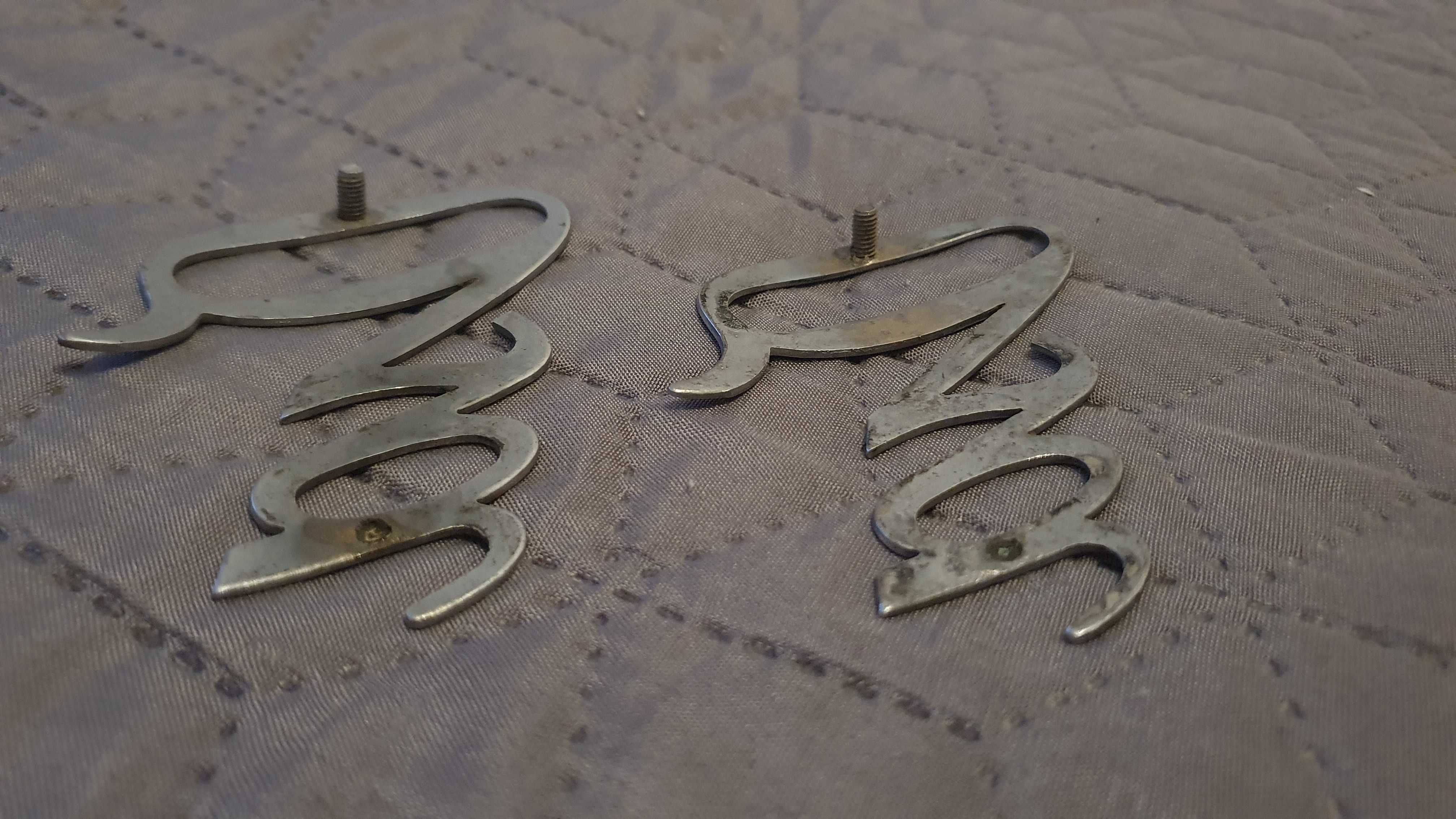 Emblemat, znaczek WFM OSA, M50, M52, M-5, logo, napis, srebrny