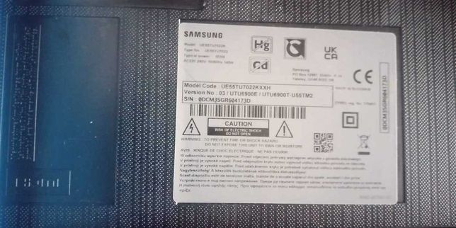 Telewizor Samsung model UE55TU7022K - uszkodzony