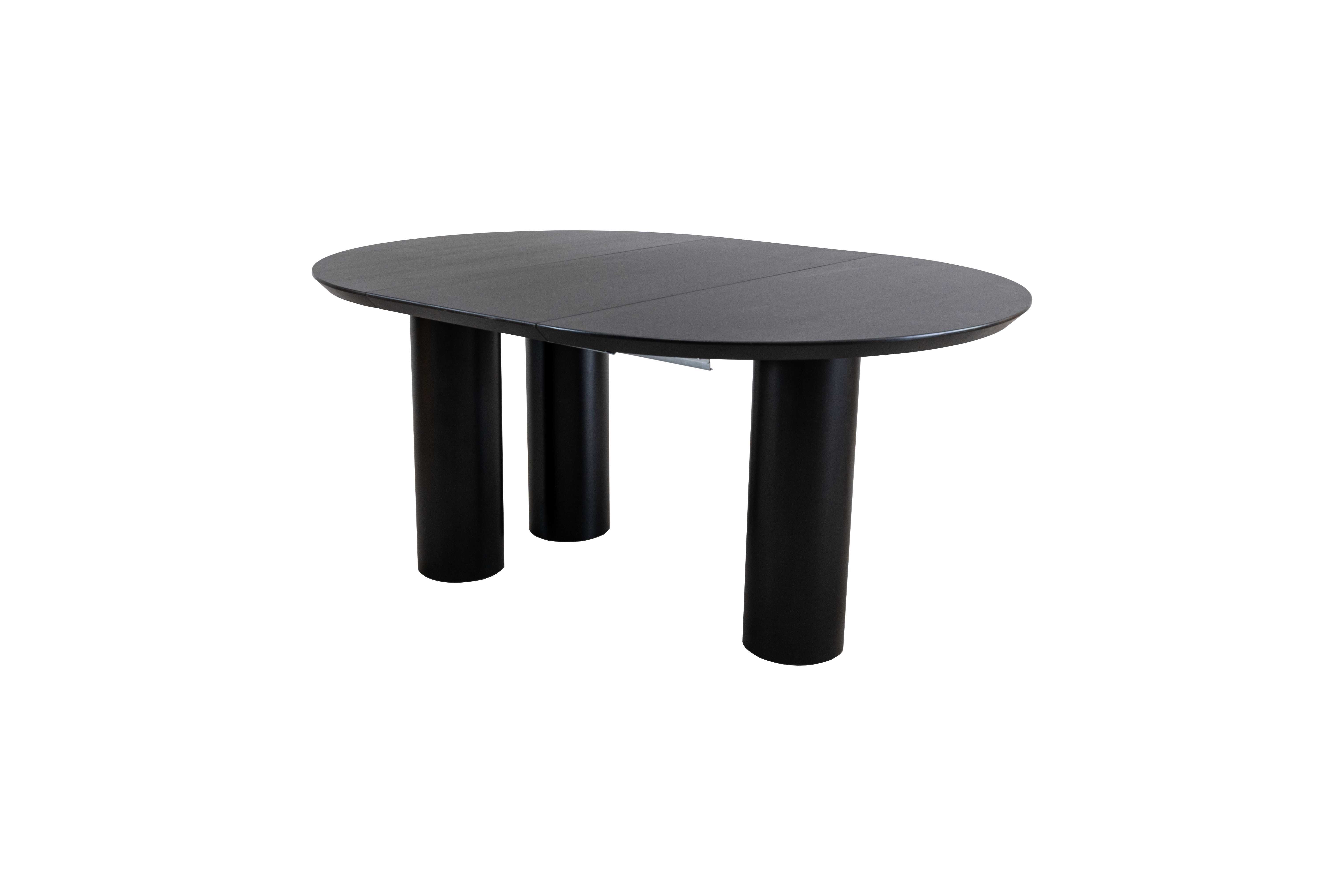Stół okrągły,rozkładany Fi 120+50 czarny,nowoczesny