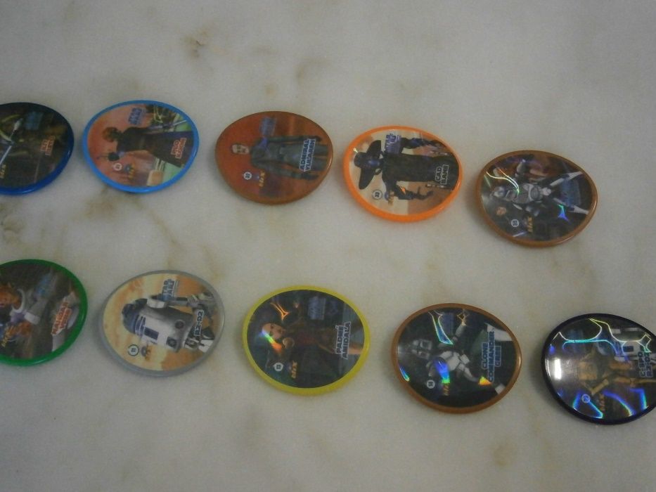 Coleção tazos Star Wars(14 tasos), c/novos