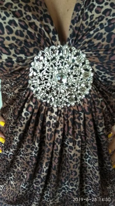 Туника леопард нарядная размер 46