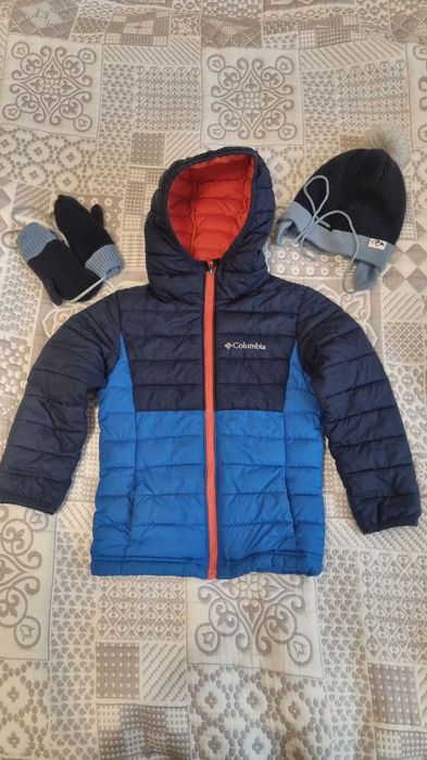 Kurtka chłopięca Columbia zimowa + czapka i rękawiczki