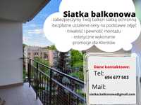 Promocja -20% siatki balkonowe montaż- dla kotów,przeciwko ptakom.