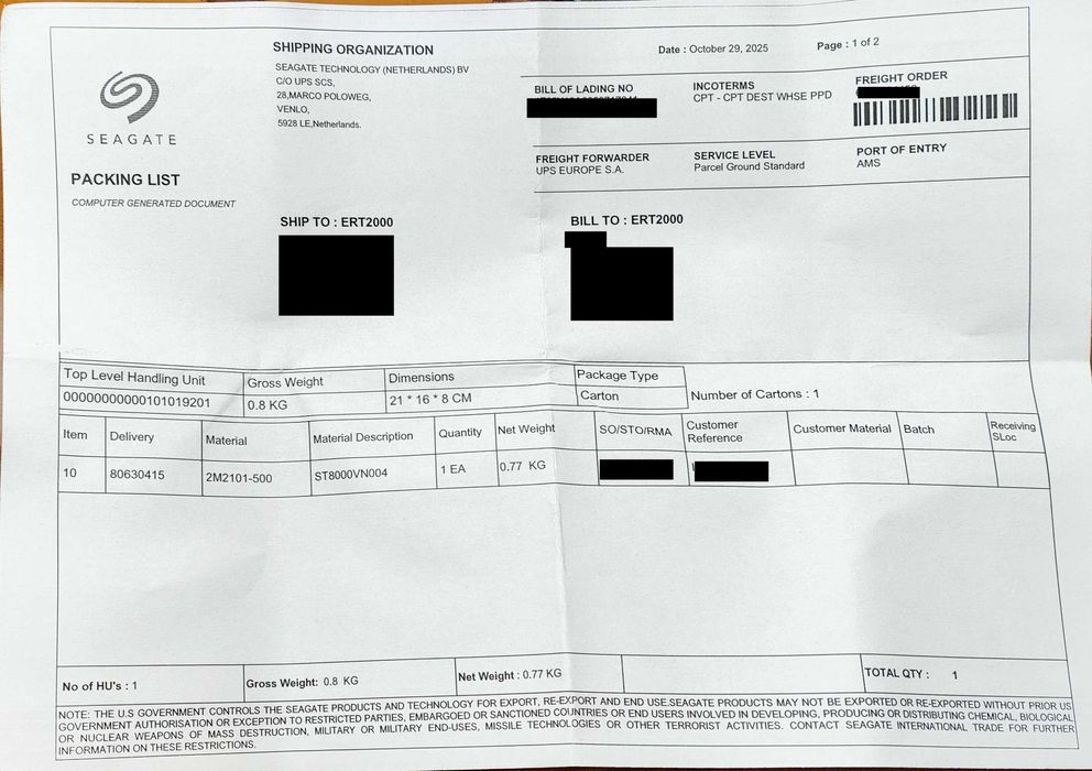 Seagate IronWolf HDD 8TB 3.5" SATA ST8000VN004 Nowy Gwarancja