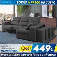 "Sofá 2L + Chaise Long Mozart Special (275x155cm)