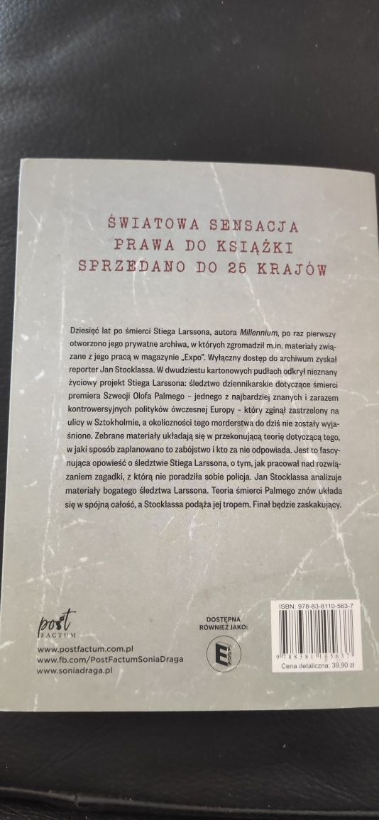 "Archiwum Stiega Larssona" Jan Stocklassa