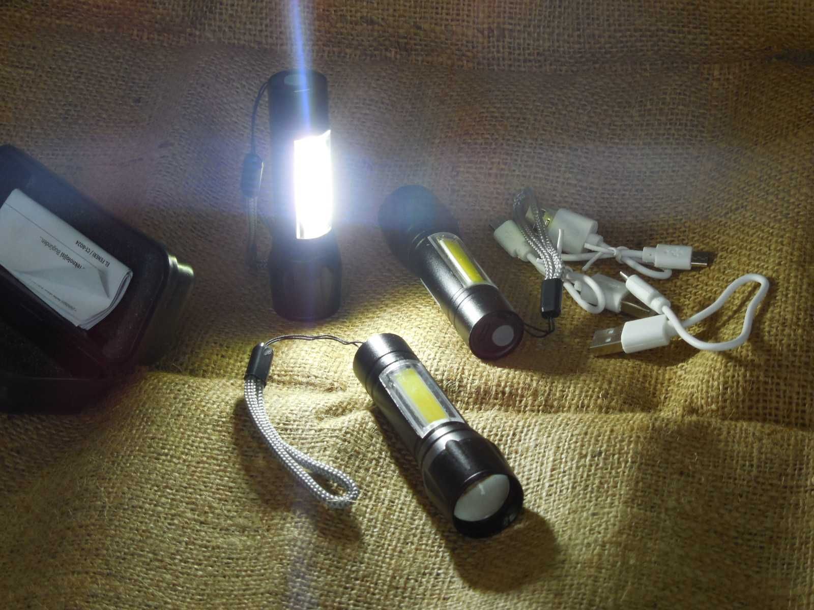 Модний Кишеньковий ліхтар під USB зарядка Лінзовий Зум комплект фонарь