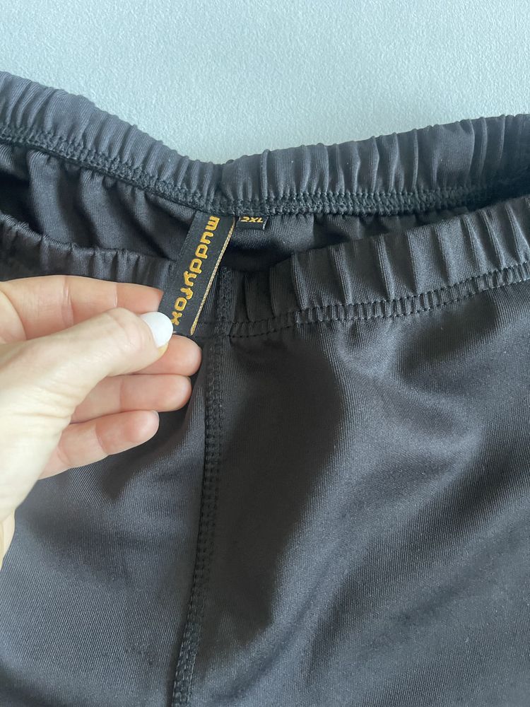 Muddyfox 2XL czarne spodenki sporfowe kolarski kolarkie rowerowe