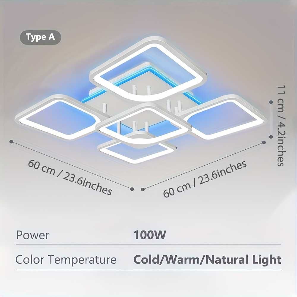 Світильник на стелю, люстра LED 60*60 см 100w