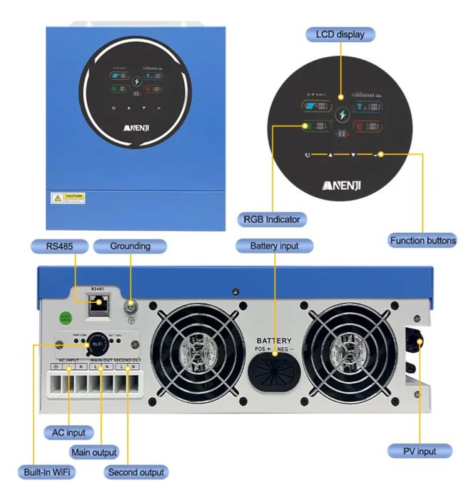 Гібридний інвентор 4.2 квт нова модель, остання прошивка, зеленийтариф
