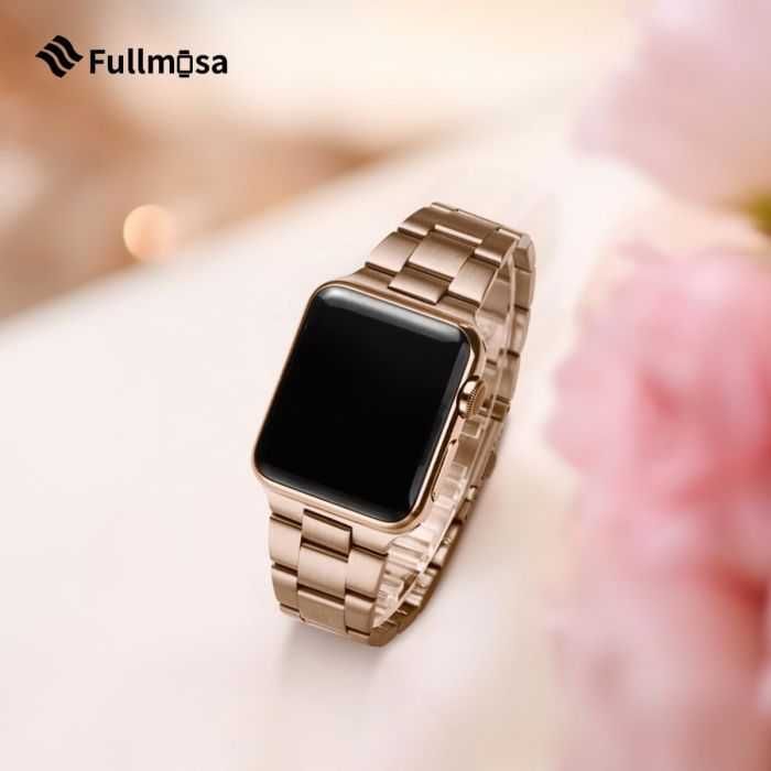 Fullmosa Bransoletka Apple Watch SE 9/8/7/6/5 różowe złoto