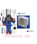 EMITERNET Gniazdo modułowe 230V z uziemieniem  std 45x45, białe E/GM