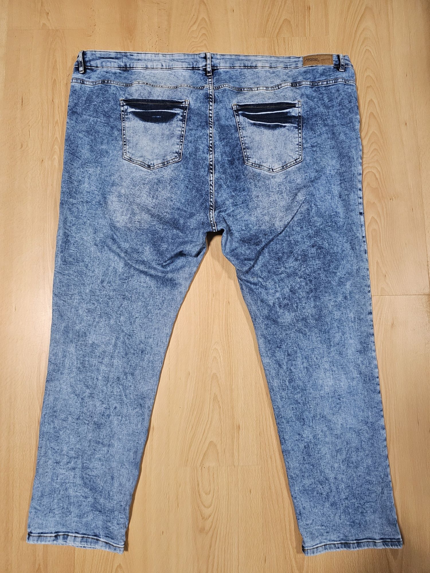Spodnie jeansowe JANINA roz. 58 - 9XL , slim , laicra ,curved